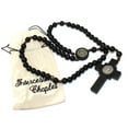 thumbnail image 2 of Black wooden beads Saint Benedict Rosary ( 10mm beads - 7cm Crucifix )- comes with special bag, 2 of 2