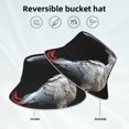 thumbnail image 2 of Kdxio Reflective Bucket Hat - White Red Cockatoo Print Bucket Hat for Men,Women, 2 of 6