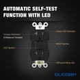 thumbnail image 2 of ELEGRP GFCI Outlet 15/20 Amp, Self-Test GFI Electrical Outlet with Thinner Design, TR Tamper Resistant GFCI Receptacle, Ground Fault Circuit Interrupters with Wall Plate, UL Listed, Black, 2 of 9