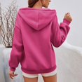 thumbnail image 4 of Vedolay Women Sports Active Sweatshirt Fashion 2023 Long Sleeve Crewneck Striped Pullover Tops Jackets for Women Hot Pink,M, 4 of 5
