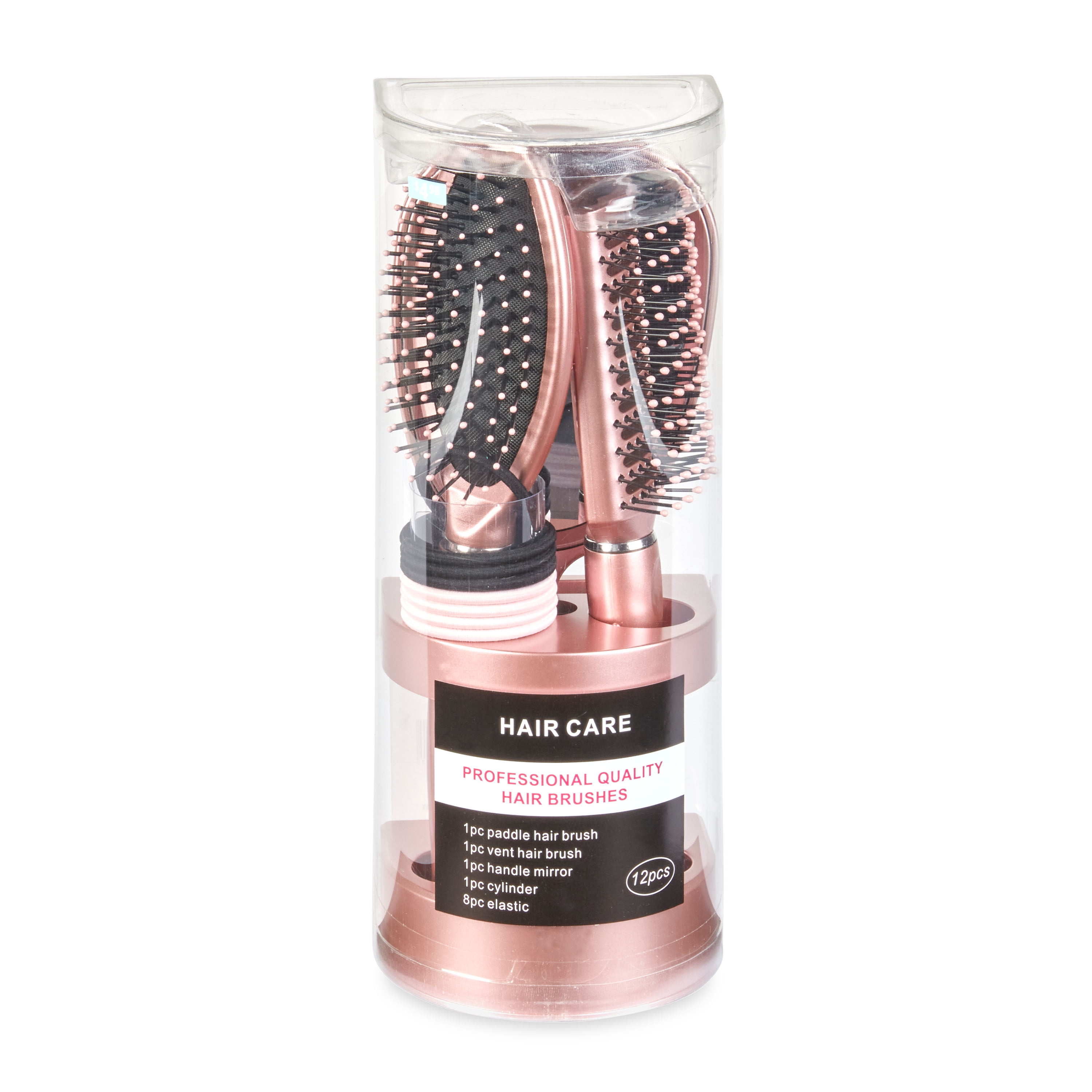 Unbrand 12-Piece Hairbrush Set, Pink