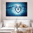 thumbnail image 2 of Elephant Stock Water Splash Heart Wall Art - Horizontal Canvas Wall Art - Living Room Wall Decor - Love Canvas - White And Black Decor - 51" x 34", 2 of 8