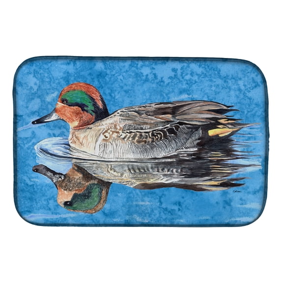 Teal Duck Dish Drying Mat