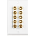 thumbnail image 3 of Cable Matters Speaker Wire Wall Plate (Speaker Wall Plate, Banana Plug Wall Plate) for 5 Speaker in White, 3 of 7