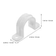 thumbnail image 7 of Soimiss 20Pcs White PVC Tube Clamps for Hanging Heavy Duty Pipe Fixing with Slotted Two Hole Design, 7 of 7