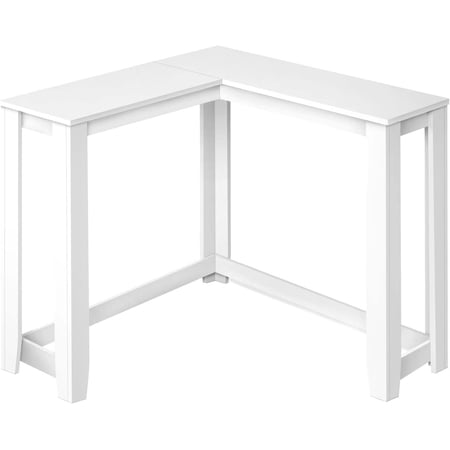 3656 Accent Table, Console, Entryway, Narrow, Corner, Living Room, Bedroom, Laminate, White, Contemporary, Modern Table-36, 35.5" L x 35.5" W x 32" H