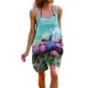 thumbnail image 1 of Gibobby Pantalones cortos Mujeres verano suelto casual sin mangas ajustable correa de monos pantalones cortos elásticos con bolsillos(Azul， L), 1 of 5