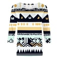 thumbnail image 4 of CYMMPU Fall Trendy Shirts 3/4 Sleeve Geometric Printed Tunic Tops Boho Blouses for Women Dressy Casual Loose Fit Spring Tops Crew Neck Western T-Shirts M, 4 of 5