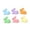 Colorful, variant on Meggemo 6 Pieces aron Colored Faux Easter Bunny Decorations Pastel Figurines for Spring Home and Tabletop Display