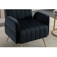 thumbnail image 5 of Luccalily Accent Velvet Wingback Sofa Chair,Upholstered Leisure Accent Living Room Chair,High Wingback Comfy Armchair with Golden Metal Legs,Mid-Century Modern Velvet Chair for Living Room, Bedroom, 5 of 10