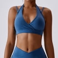 thumbnail image 2 of Sujetador de Yoga con realce de alta intensidad para mujer, ropa interior deportiva con tirantes para el cuello, a prueba de golpes, para correr, chaleco de Fitness desnudo, 2 of 5