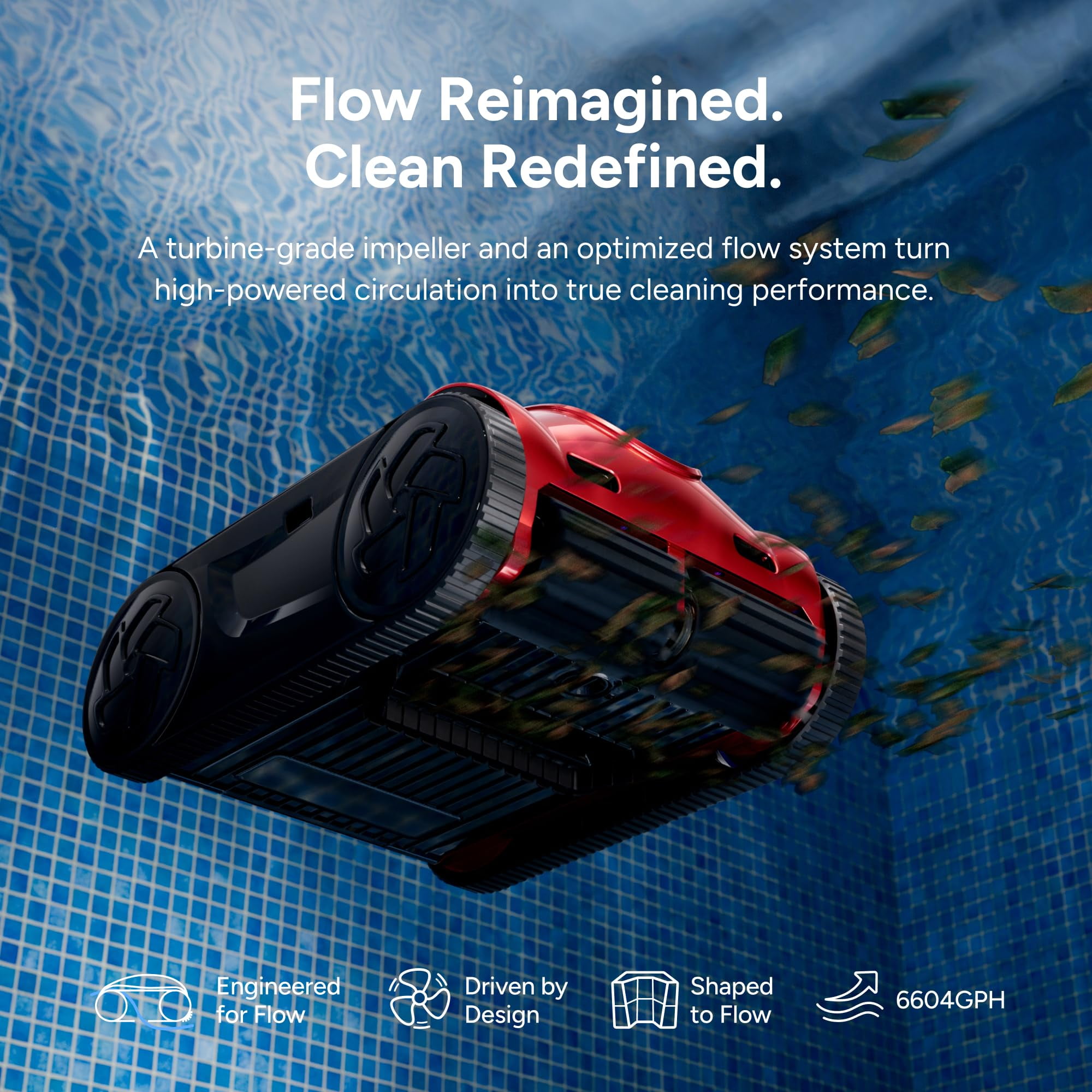 iGarden Pool Cleaner K Pro, 10H Runtime, Cordless Robotic Pool Vacuum for Inground Pools, Touchscreen, Smart Navigation, 200% Turbo Suction, Ultra-Fine Filtration, Auto-Parking