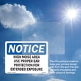 thumbnail image 5 of High Noise Area Use Proper Ear Protection OSHA Notice Vinyl Decal Label 14 Inch x 10 Inch - 5 Pack, 5 of 6