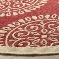 thumbnail image 3 of SAFAVIEH Outdoor LND176Q Linden Collection Red / Creme Rug, 3 of 7