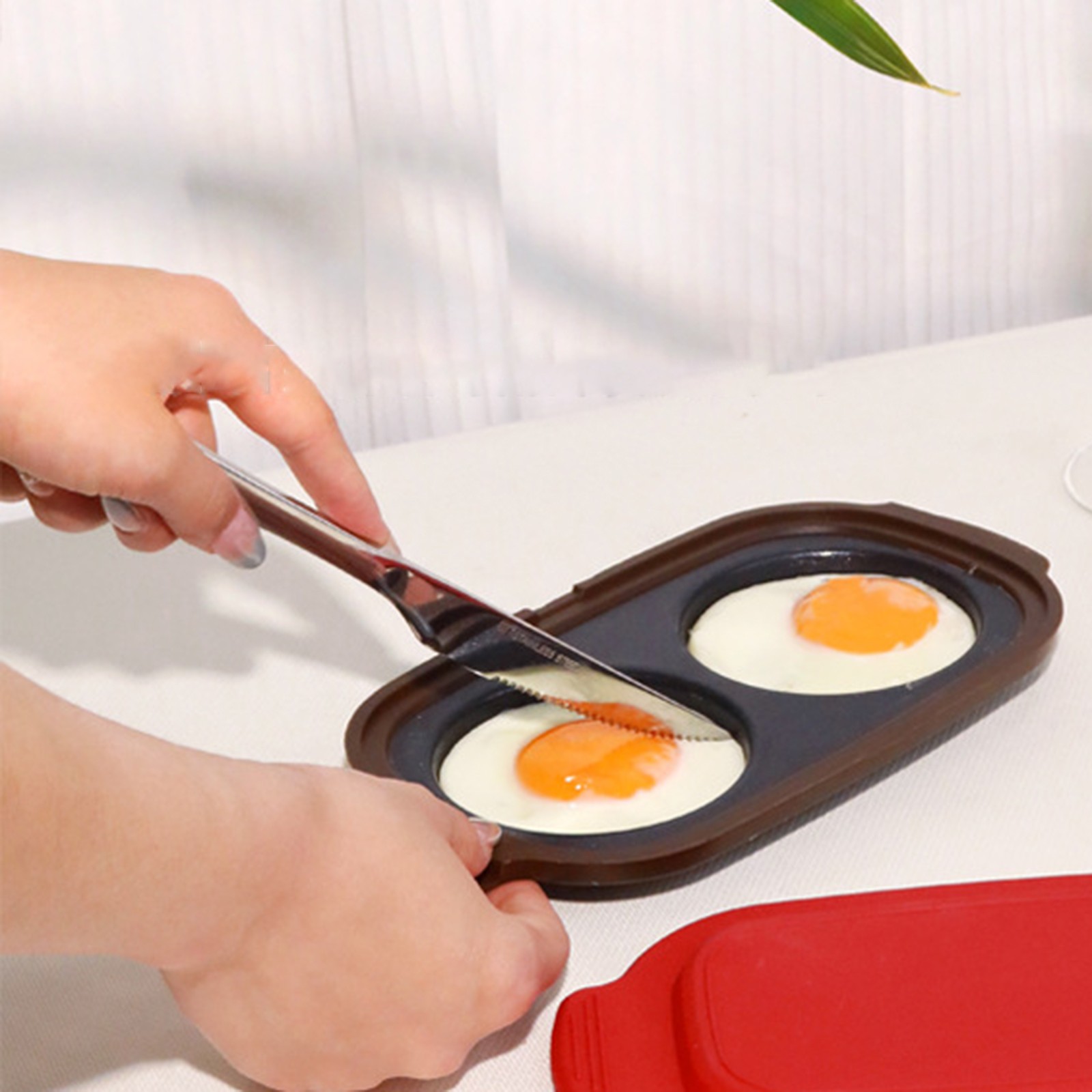 Baking Supplies Top Gadgets for Bakers Quick Heat Microwave Egg Cooker|Poacher|Fryer Multi Use Microwave Egg Maker for Breakfast Sandwiches Dishwasher Time Portable for Home Travel Gifts(Red)