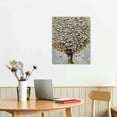 thumbnail image 3 of Nawypu  Wall Art, Paintings  Blue-gray Tree Painting 3D -Painted On Canvas Abstract Artwork Art Wood Inside Framed Hanging Wall Decoration Abstract Painting, 3 of 5