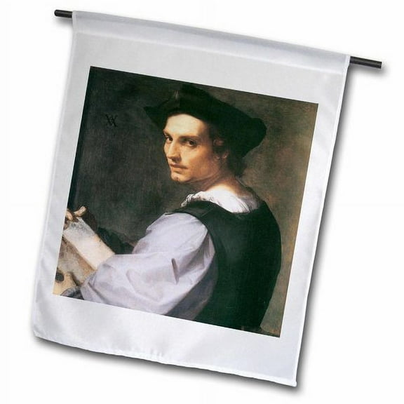 3dRose, Portrait of a Yuong Man by Andrea Del Sarto, 18 x 27 inch Garden Flag