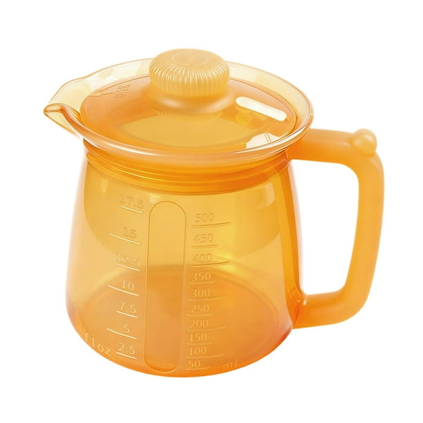 Tetera de silicona, jarra de agua, portátil, con mango ergonómico, dispensador de aceite, cafetera, tetera. Naranja