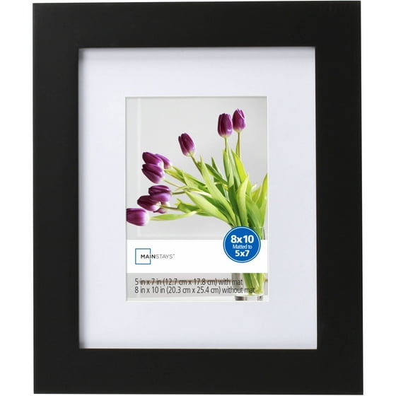 Mainstays Matted Picture Frame, Black