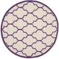 thumbnail image 2 of SAFAVIEH Cambridge Kevin Geometric Wool Area Rug, Ivory/Purple, 6' x 6' Round, 2 of 7