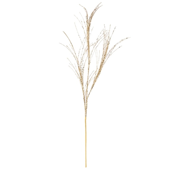 Vickerman 34" Champagne Glitter Grass Artificial Christmas Spray. Includes 6 sprays per pack.