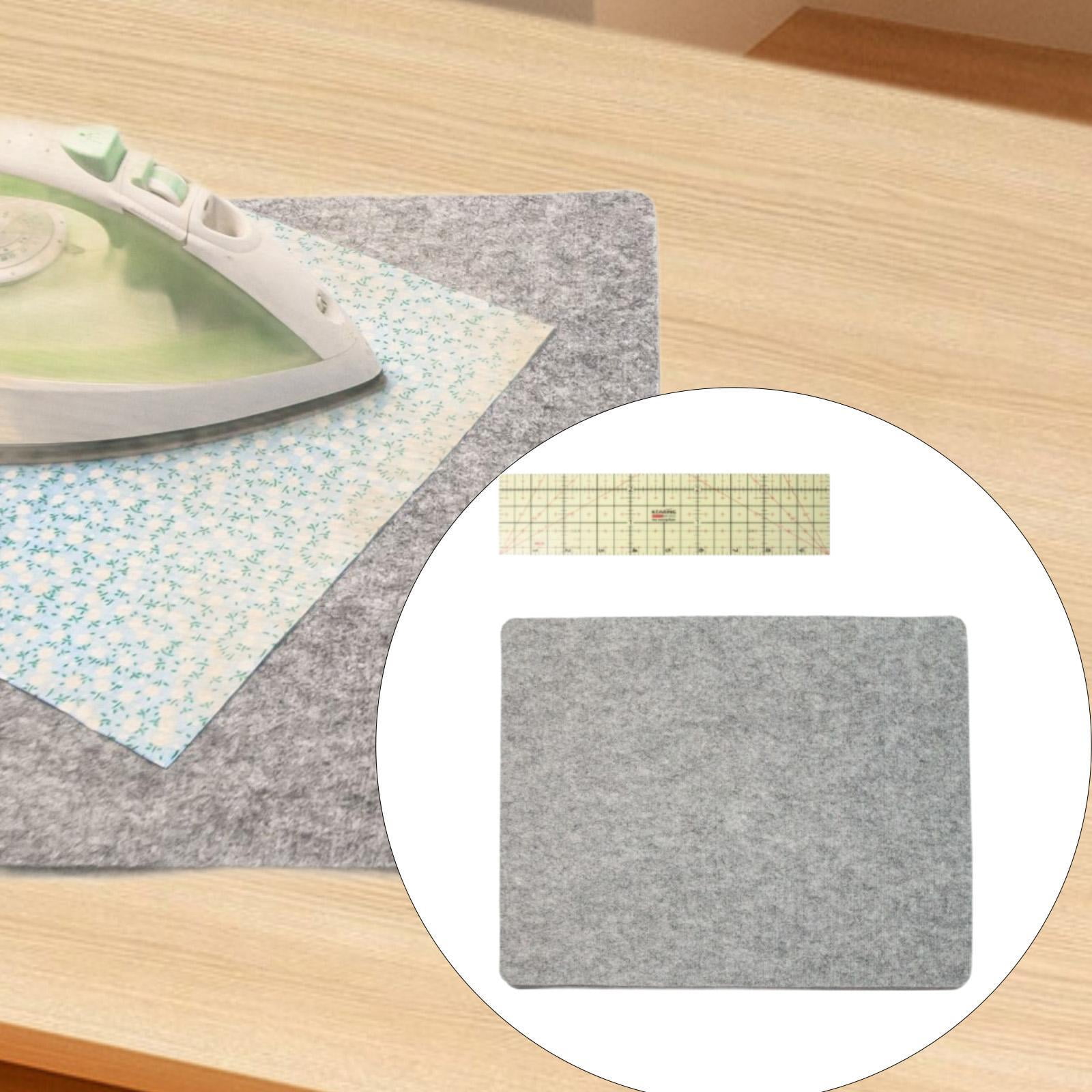 Fiocias Ironing Mat Felt Iron Board Mat Hot Ironing Ruler for Ironing Station Countertop Set A