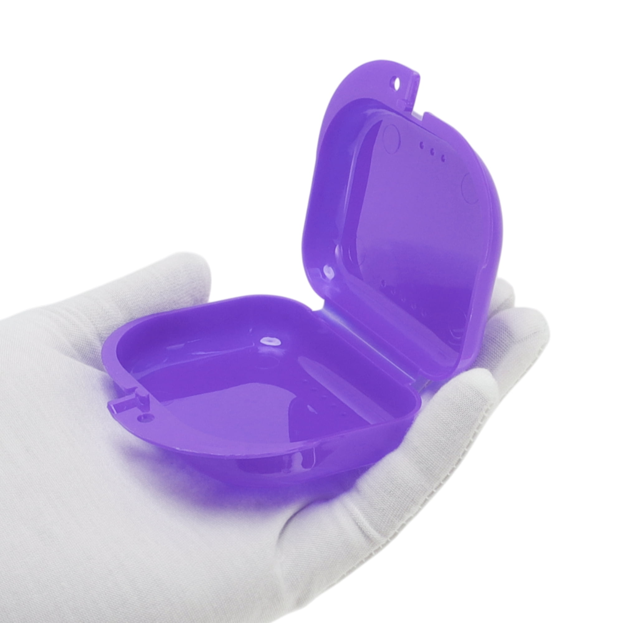 Unique Bargains Mini Braces Box with Brush 1 Set Purple