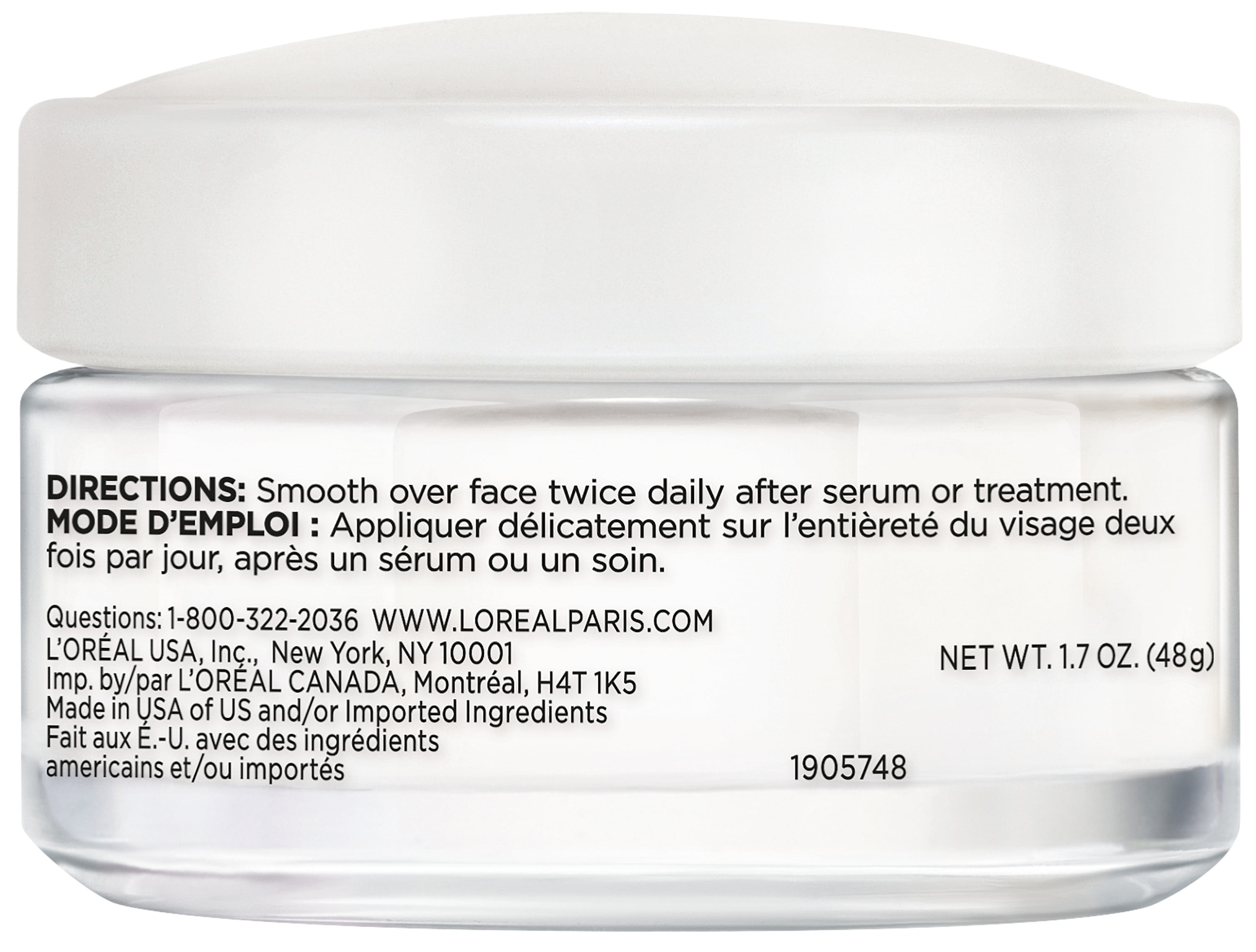 L'Oreal Paris Hydra-Renewal Continuous Facial Moisturizer for Dry Sensitive Skin, 1.7 oz