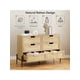thumbnail image 5 of 6 - cajón cómoda para dormitorio: natural rattan cajones, spacious almacenamiento, wood chest con metal legs para dormitorio, sala de estar, hallway, o entrada (5 - cajón cómoda), 5 of 8