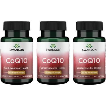 Swanson Coq10 60 mg 120 Sgels 3 Pack