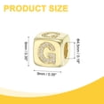 thumbnail image 2 of Rhinestone Letters Cube Beads, 26 Letters Dice Charm A-Z European Square Charm Alphabet G Initial Dice Bead for Pendant DIY, 2 of 6