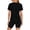 Black, variant on Women's Workout Tops Short Sleeve Creneck T Shirts UPF 50+ Quick Dry Athletic Sun Protection Tops Moisture Wicking Gym Tee Blue