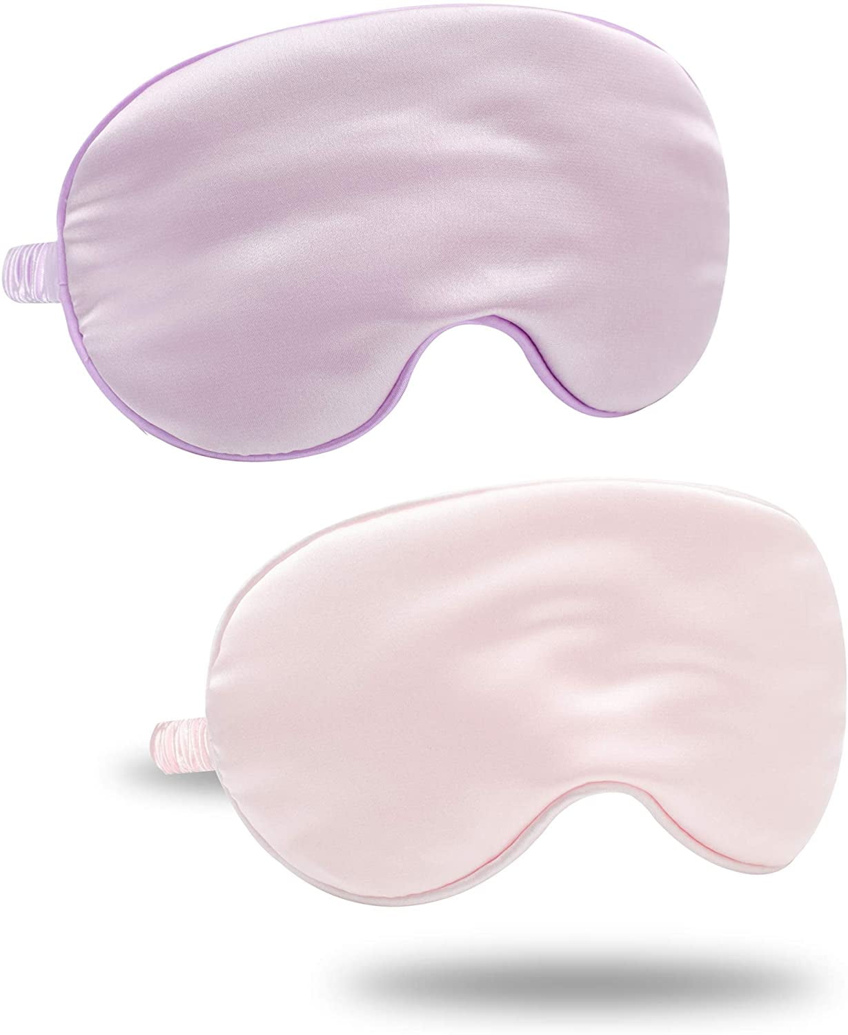 2 Pack Silk Eye Masks for Sleeping Blackout, Natural Mulberry Silk