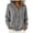 Grey, variant on Women's Hooded Cardigan Button Down Knit Sweater Jacket | Hooded Knit Button Front Drawstring Hood Ribbed Hem Relaxed Casual Everyday Layer Soft Comfy Chic (Khaki, M)