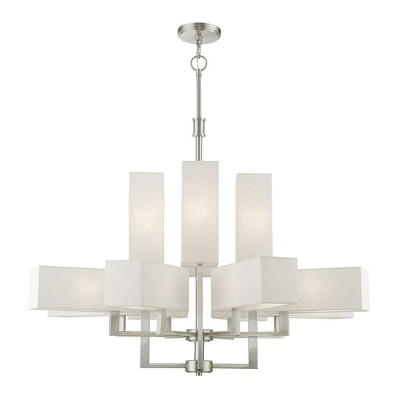 Livex Lighting - Rubix - 12 Light Extra Large Foyer Chandelier In Contemporary