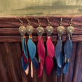 thumbnail image 2 of Pendientes bohemios con borlas y plumas, con circonitas, para mujeres y niñas, regalos de cumpleaños y vacaciones., 2 of 3