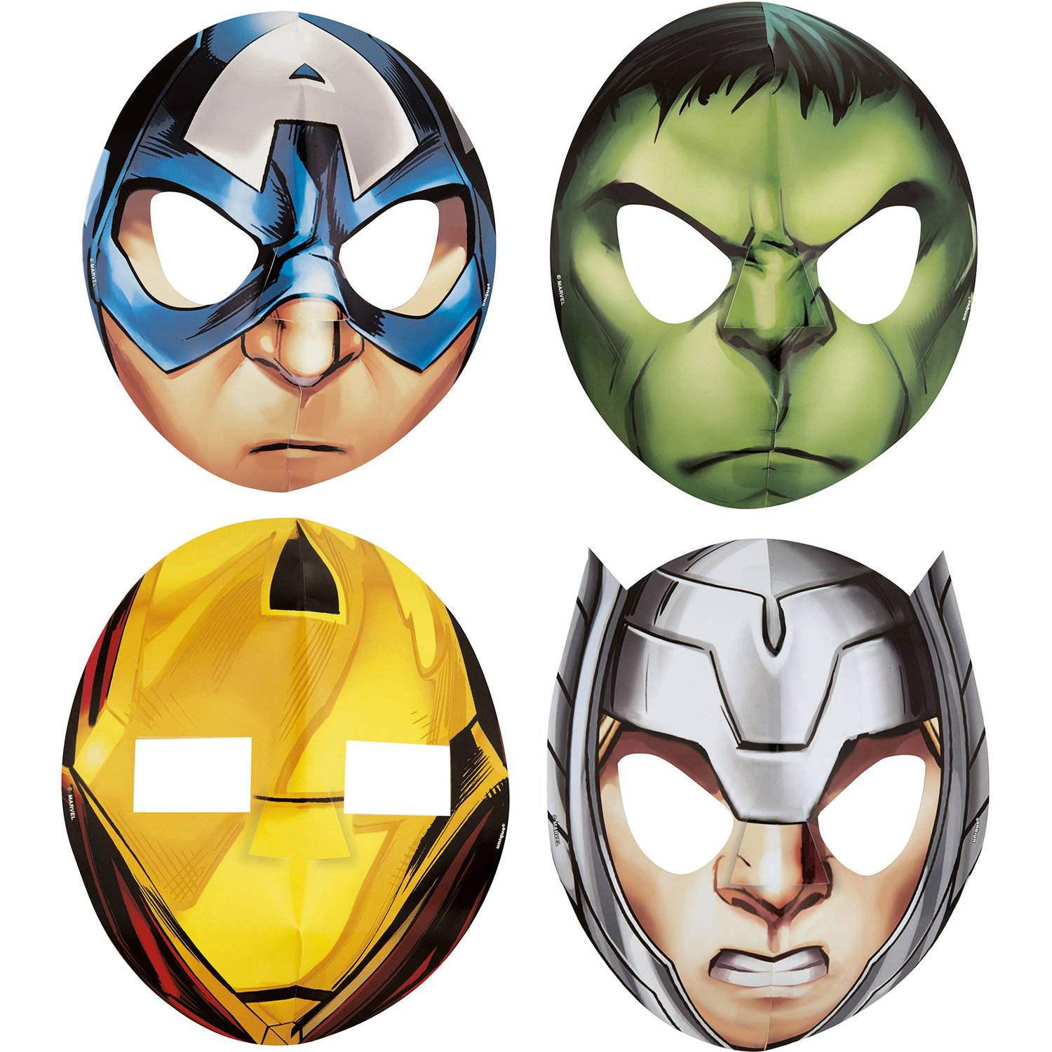 Marvel Avengers Birthday Party Masks, One Size, 8ct - Walmart.com