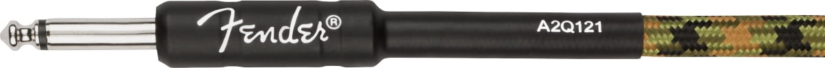 Fender 10-Foot Professional Instrument Cable, Straight-Angled, Woodland Camo - 2 Pack