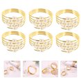 thumbnail image 2 of Shisuyan Table Napkin Rings Rustic Farmhouse Napkin Rings Assorted Color Stainless Steel 6Pcs, 2 of 8