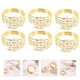 thumbnail image 2 of KAKOWELY 6 anillos de servilleta exquisitos, anillos de tejido de perla, anillos de servilleta de escritorio, decoraciones delicadas para servilletas, 2 of 4