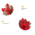 thumbnail image 5 of QHUDLV 10PCS Christmas Ornament Flower, Glittering Decoration for Christmas Tree, Wreaths and Home Decor, Elegant Plastic and Cloth Design(Red), 5 of 8