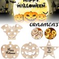 thumbnail image 2 of Glowing Halloween Theme Ornament Simple Wooden Holiday Desktop Decoration, 2 of 6
