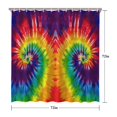 thumbnail image 5 of Colorful Tie Dye Pattern Shower Curtain 72"x72" ,Bathroom Decorative Shower Curtains Set with 12 Hooks,Modern Waterproof Washable Shower Curtain, 5 of 6