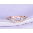 thumbnail image 6 of 0.50 Carat Wedding Band with Moissanite Diamonds Anniversary Ring Curved Stretch Design Antique Style Band with 18k Gold Plating, 6 of 9