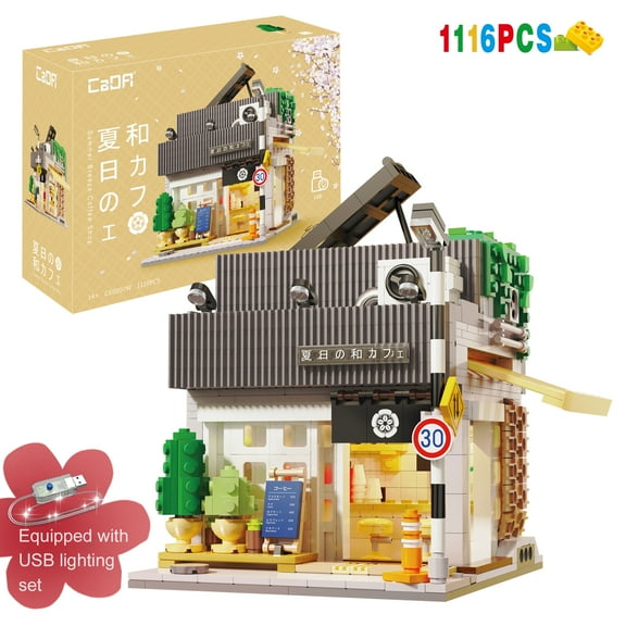 CaDA Summer Breeze Coffee Shop 1116 Pcs - Building Set for Adults & Teens
