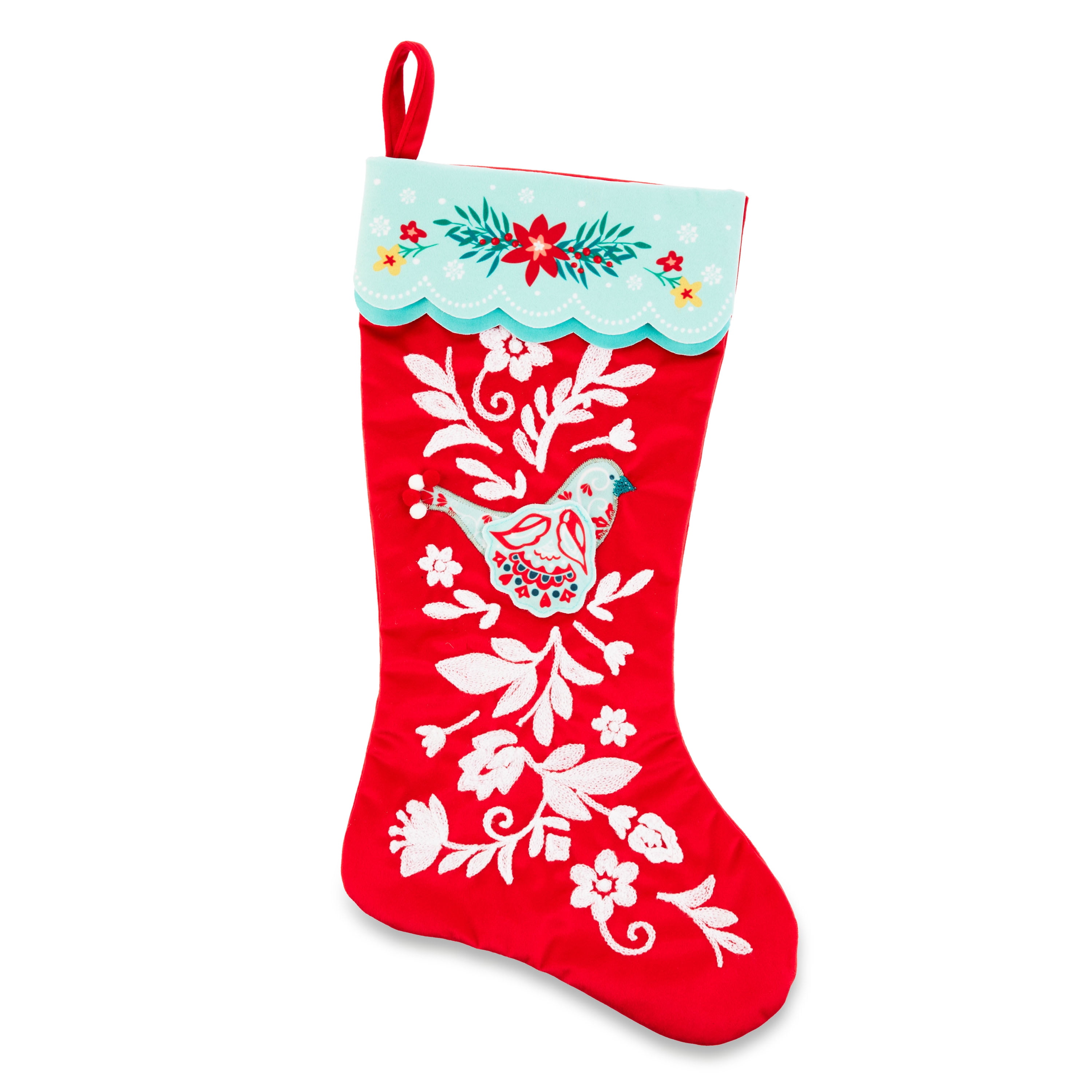 The Pioneer Woman Set of 2 Mazie Bird Christmas Stockings, 20