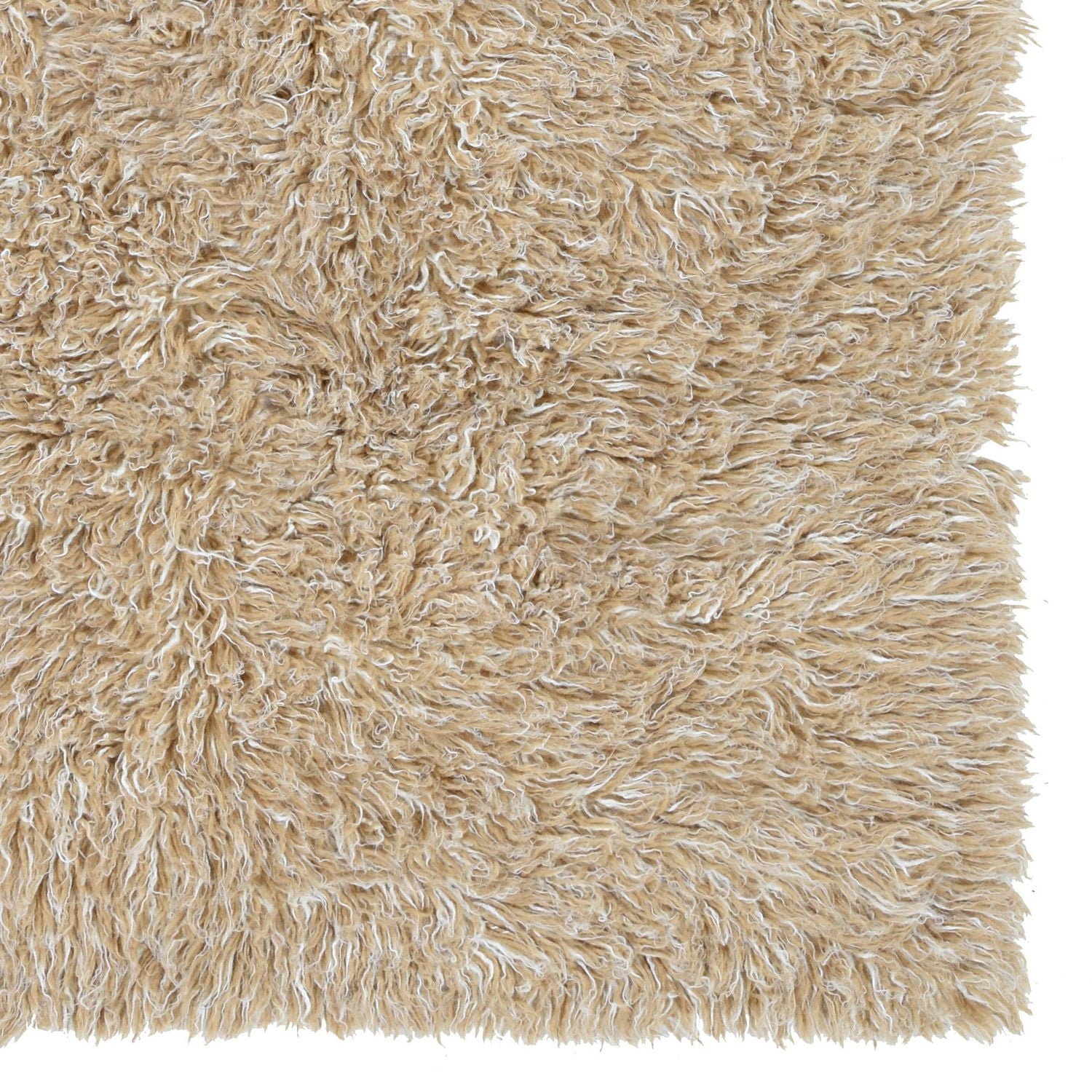 Tapis de couloir Nouveau Flokati 1400 gr de 2' 4" x 8' 6", Beige Mélangé
