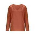 thumbnail image 4 of Akafmk Womens Long Sleeve Maternity Tops,Women's Maternity Linen Cotton Solid Color V Neck Long Sleeve Loose Casual Pullover Stretchy Pregnancy Tops, 4 of 4