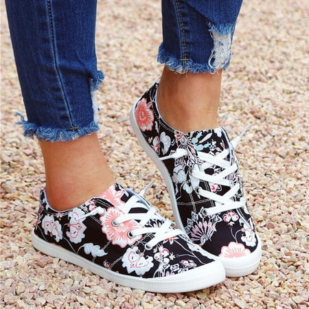 

HIBRO Women s Canvas Shoes Vulcanize Soft Ladies Autumn Loafers Flat Shoes Sneakers