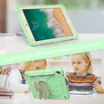 thumbnail image 4 of FJLBDE Case for iPad 6th / 5th Generation (2018 2017), iPad Air 2 / Air 1, iPad Pro 9.7 inch with Butterfly Stand, Protective Cover with Pencil Holder Shoulder Strap for Kids Girls, Beige Green, 4 of 7